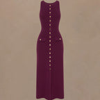 Bodycon checked sleeveless dress