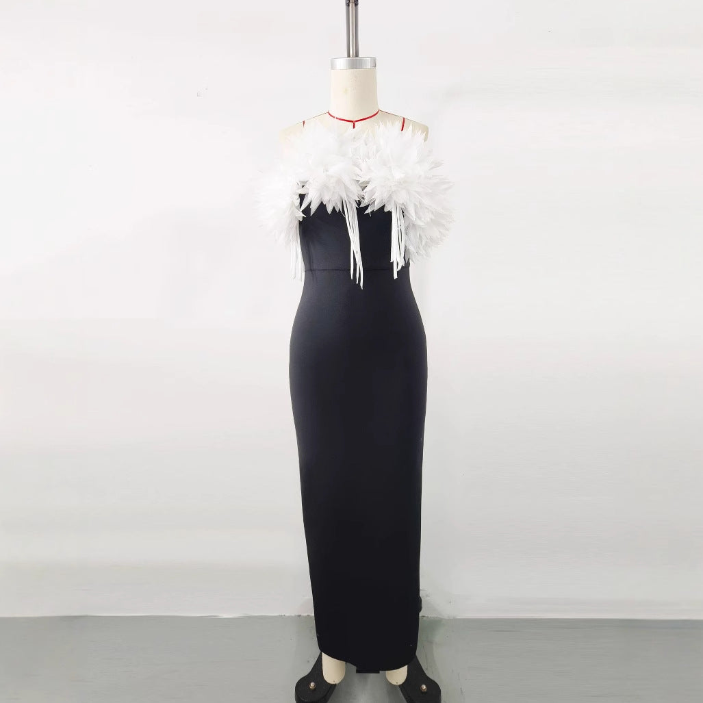 Robe blanche motif floral – Élégance intemporelle