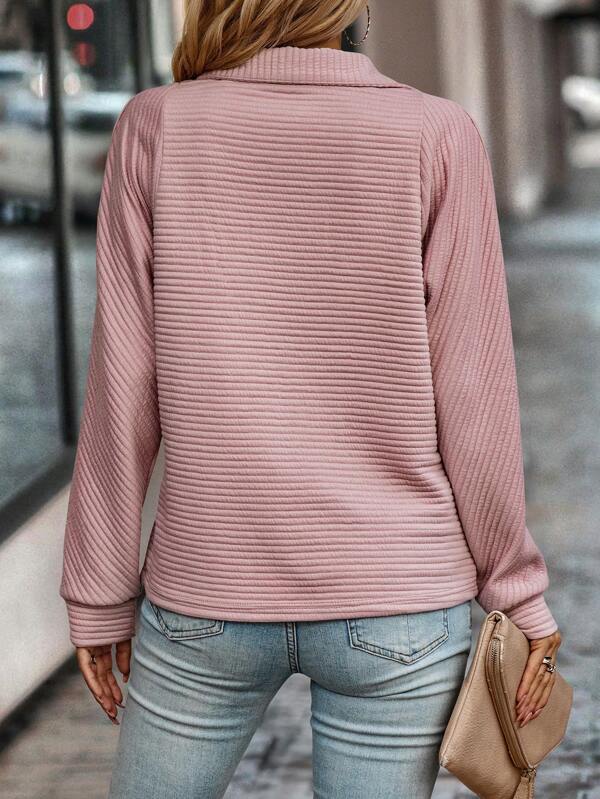 FrenchEmma - Pull femme élégant avec fermeture éclair pour l'automne