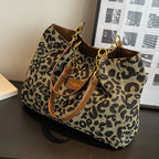 Leopard print tote bag