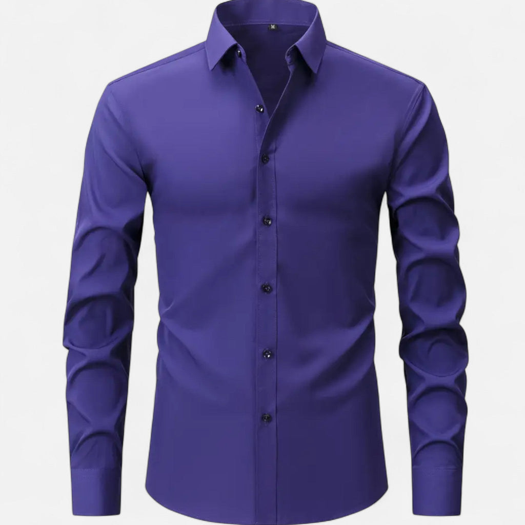 Men's Slim Fit Stretch Long Sleeve Shirt