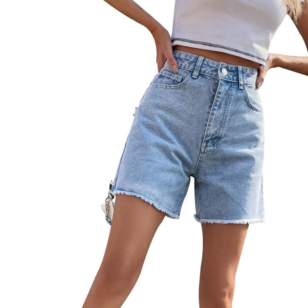 Short en jean taille haute – Coupe droite intemporelle