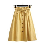 Jupe courte taille haute boutonnée avec ceinture - Chic&Shines
