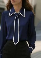 Chemise à manches longues unie - Chic&Shines