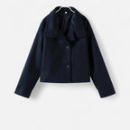 Manteau Court Femme Col Haut Chic