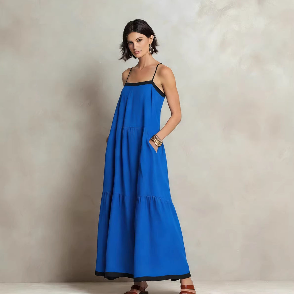 Robe longue lin fluide — élégance décontractée