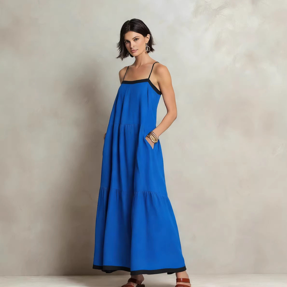 Robe longue lin fluide — élégance décontractée