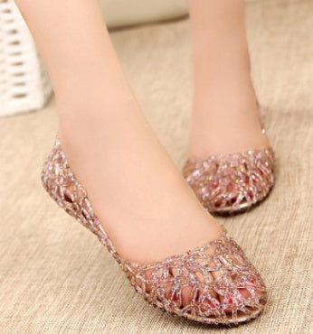 Hollow flat shoes