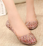 Hollow flat shoes