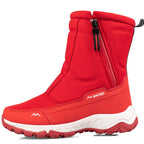 Bottes d'hiver pour femmes avec fermeture éclair latérale - Bottes de neige imperméables, antidérapantes et durables avec doublure chaude