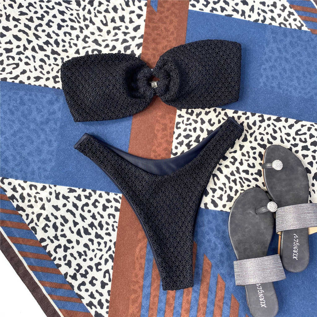 Two-piece bandeau swimsuit