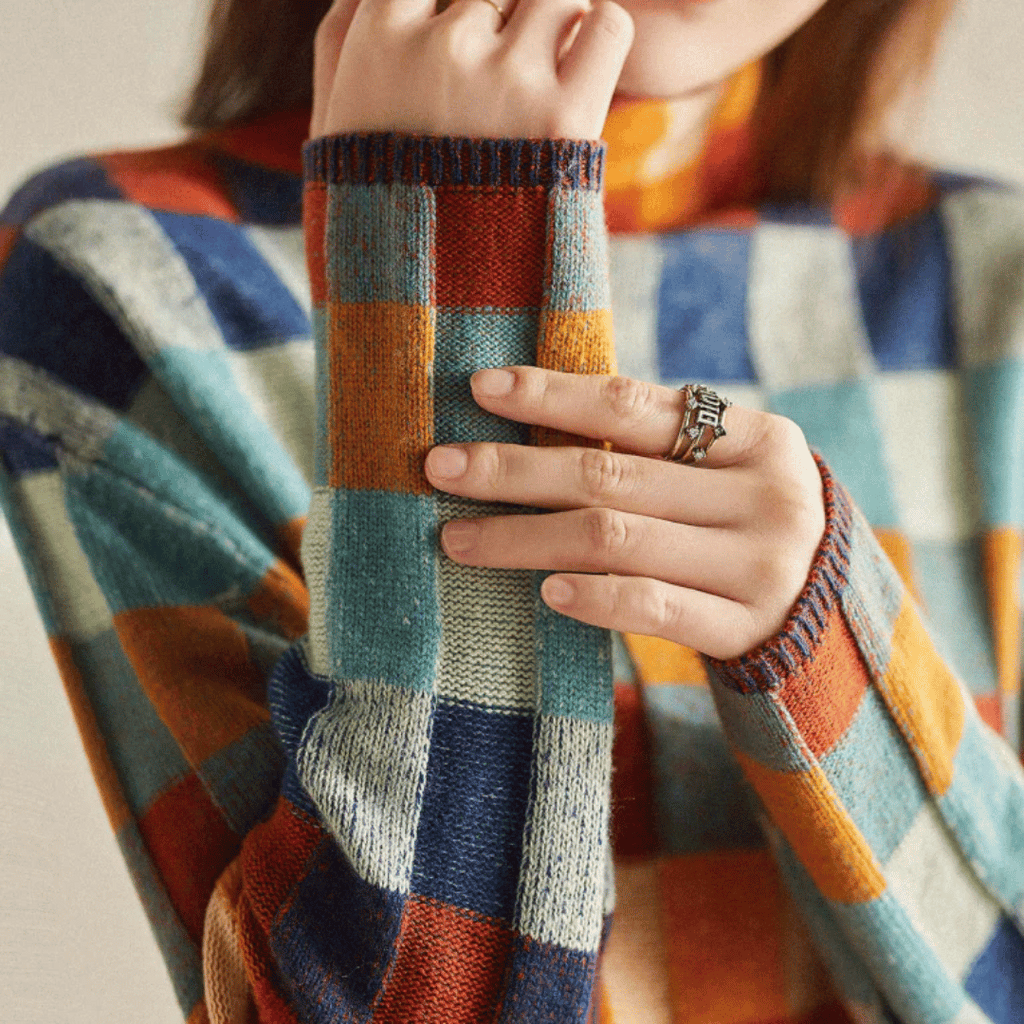Soft Cashmere Turtleneck | Stylish Patchwork