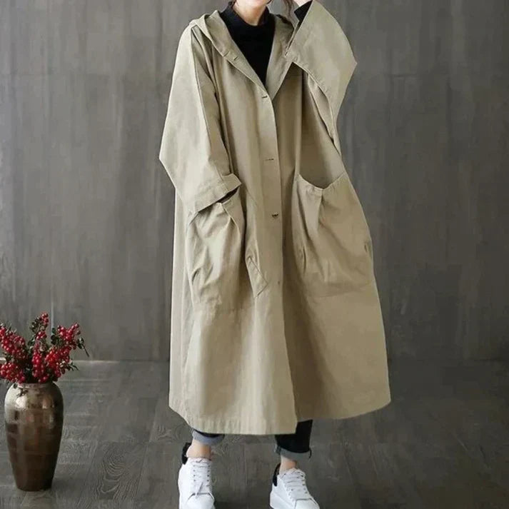 Trench classique surdimensionné avec ceinture pour femmes