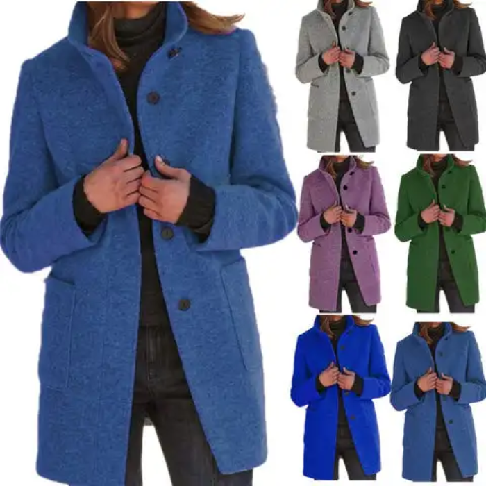 Elegant women's winter trench coat