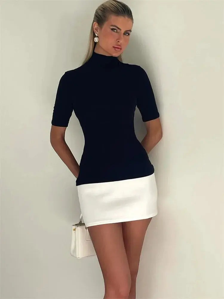 Autumn - Effortlessly Chic Fitted Women's Mini Dress