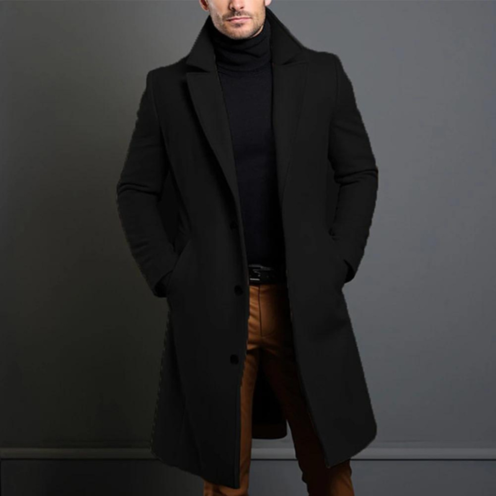 Trench-coat Longue Pour Homme