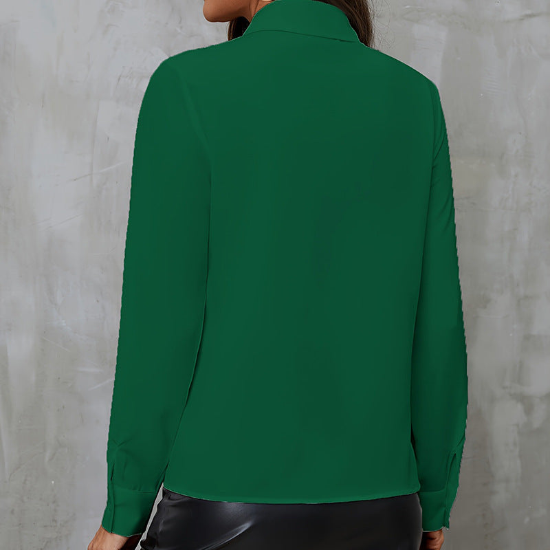 Chemise ample en mousseline à volants