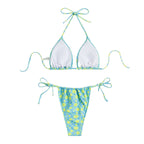 Ilona — Floral two-piece lace-up bikini