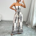 Combinaison pantalon bustier imprimée - Chic&Shines