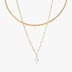 Colliers torsadées pendentif perle - Chic&Shines