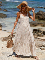 Robe patineuse courte à fleurs et volants