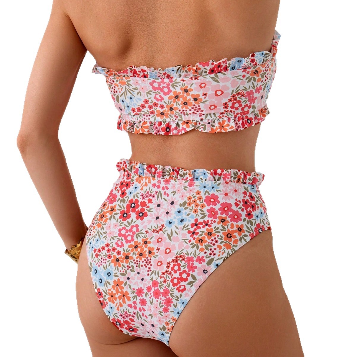 Yseult — Floral Ruffled Two-Piece Bikini