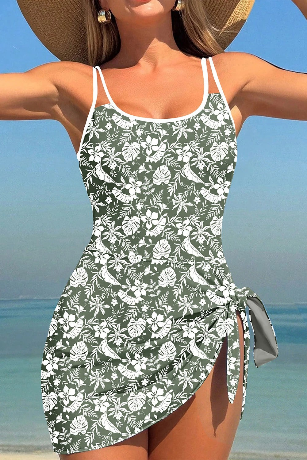 Zélie — Blue strapped swimsuit