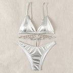Lou — Bikini deux-pièces argenté