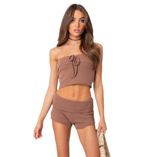 Ensemble deux pièces Camisole et short motif animalier