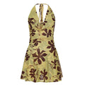 Robe Trapèze Abstraction Jaune Pastel
