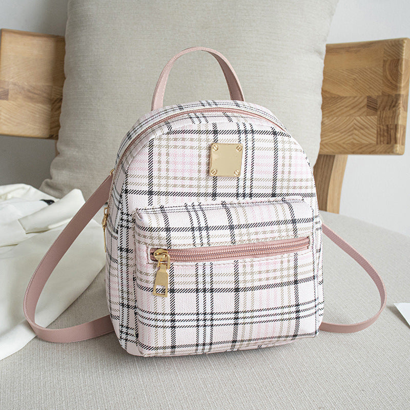 Petit sac à dos à imprimé à carreaux - Chic&Shines