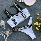Maillot De Bain 2 pièces bikini à lacet LOVE
