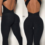 Combinaison legging yoga dos nu effet nid abeille - Chic&Shines