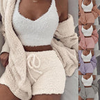 Ensemble veste manche longue à capuche haut short