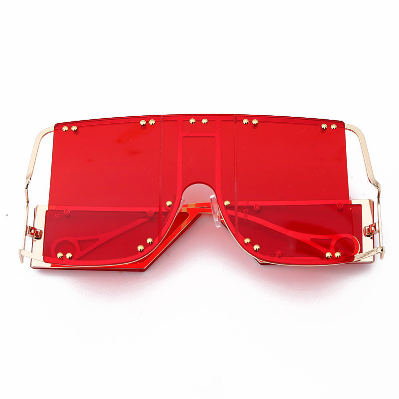 Lunettes de soleil à grande monture en métal - Chic&Shines