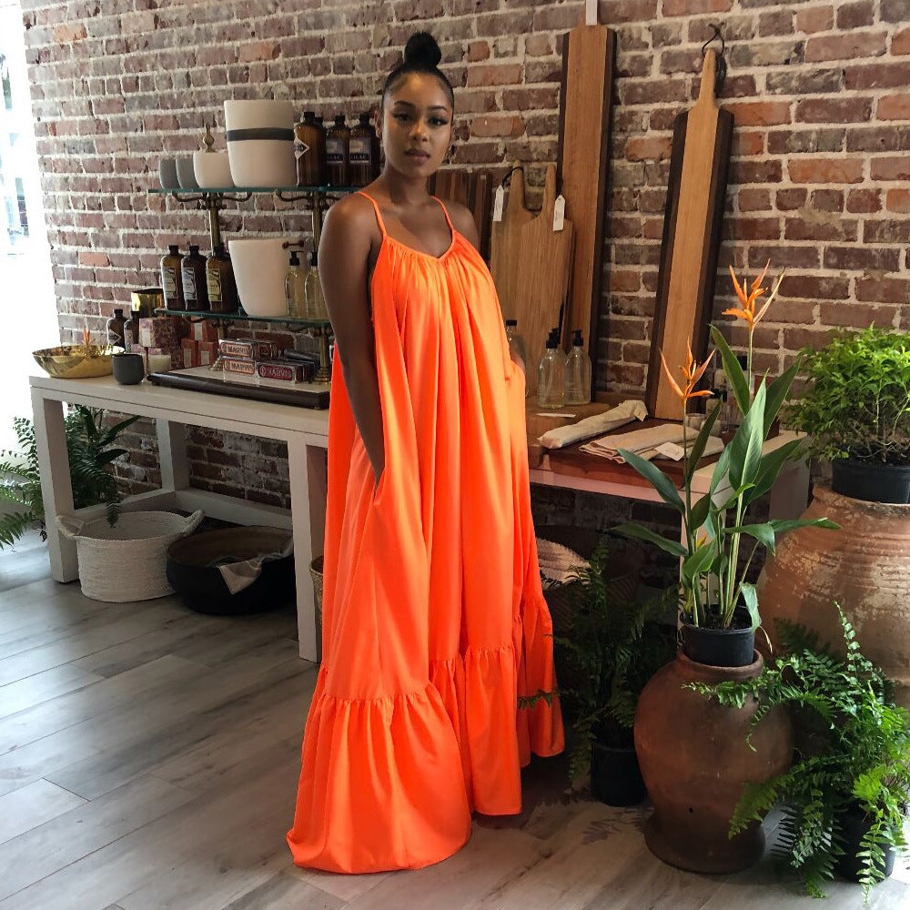 Sexy Bohemian Style Thin Strap Summer Maxi Dress