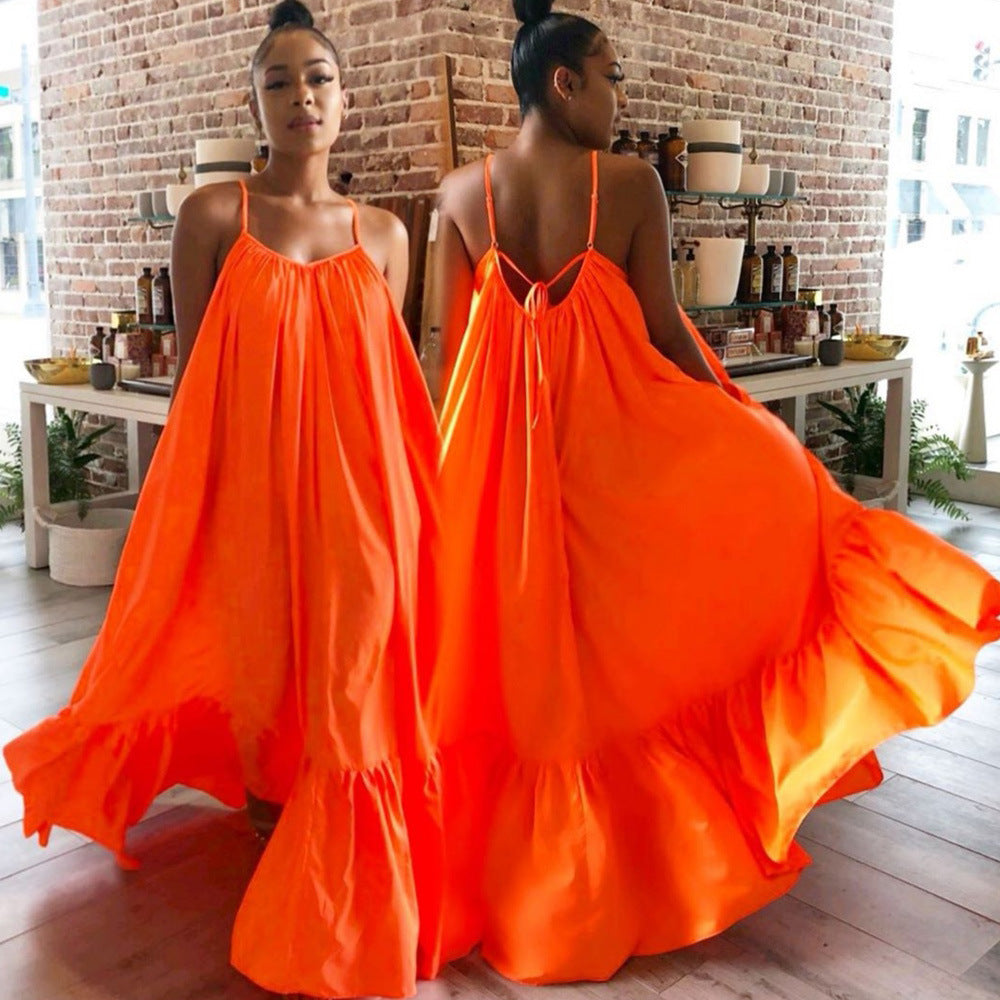 Sexy Bohemian Style Thin Strap Summer Maxi Dress