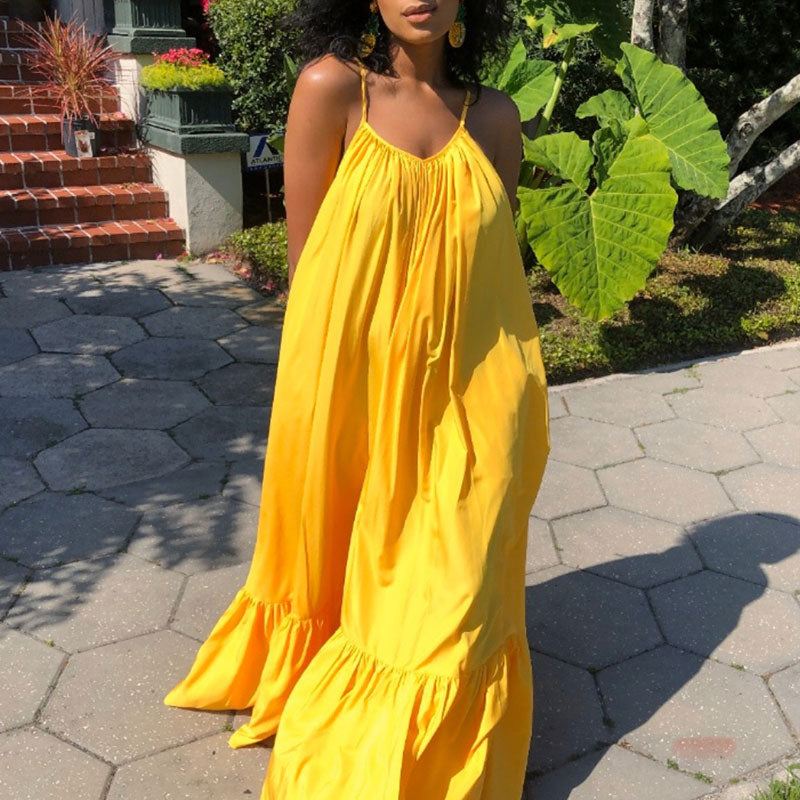 Sexy Bohemian Style Thin Strap Summer Maxi Dress