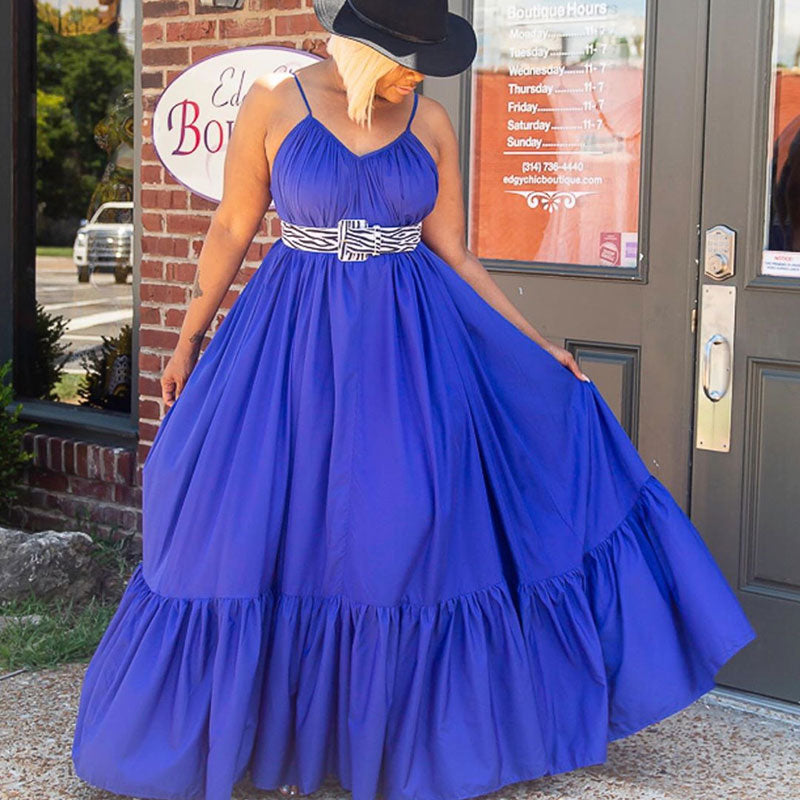 Sexy Bohemian Style Thin Strap Summer Maxi Dress