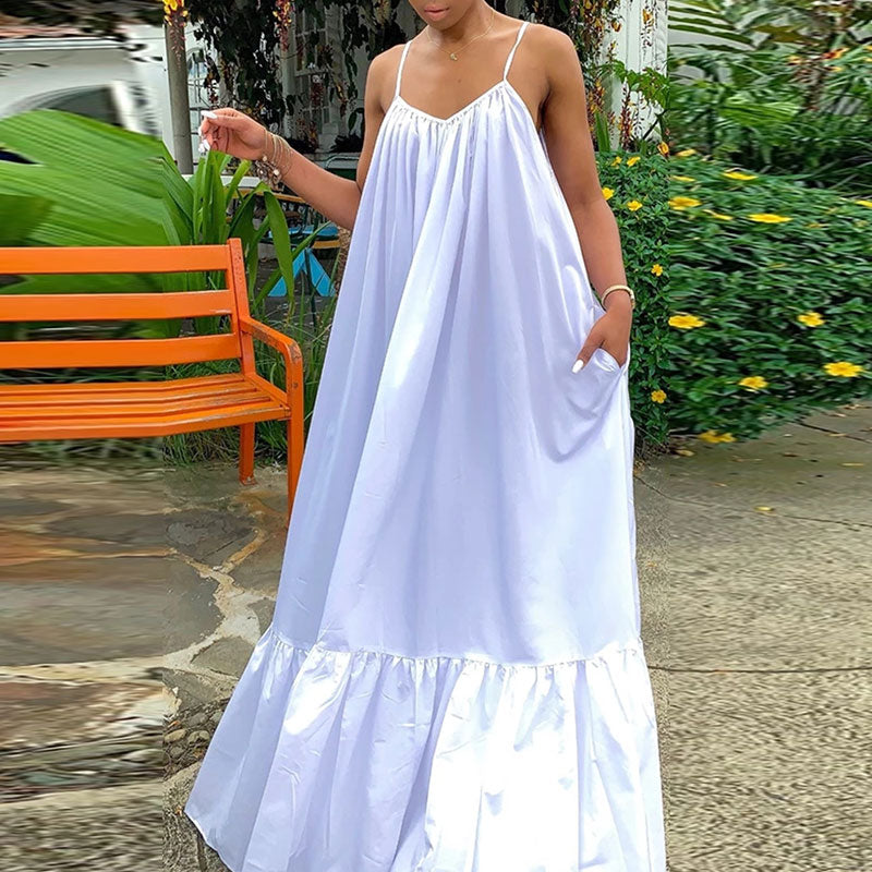 Sexy Bohemian Style Thin Strap Summer Maxi Dress
