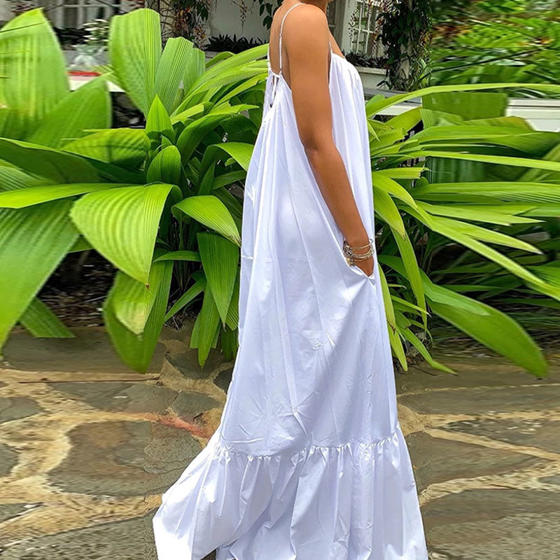 Sexy Bohemian Style Thin Strap Summer Maxi Dress