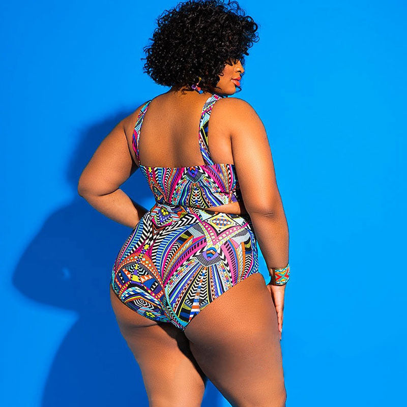 Maillot De Bain Imprimé Géométrique Sexy