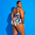 Maillot De Bain Imprimé Géométrique Sexy