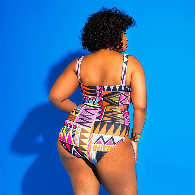 Maillot De Bain Imprimé Géométrique Sexy