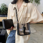 Sac à bandoulière transparent Décoration Ruban