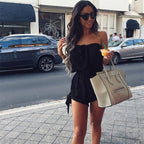 Casual Solid Color Sleeveless Romper with Knot Detail