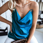 Haut licou dos nu à chaîne en métal sangle Camis - Chic&Shines