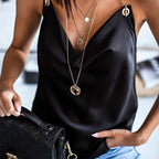 Haut licou dos nu à chaîne en métal sangle Camis - Chic&Shines