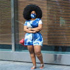 Combinaison short colorée