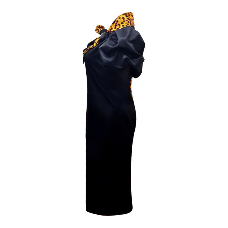 Robe courte double face à nœud papillon